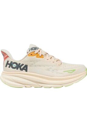 Hoka One One Women's Sneakers Cream with Gray, Green & Coral Accents
